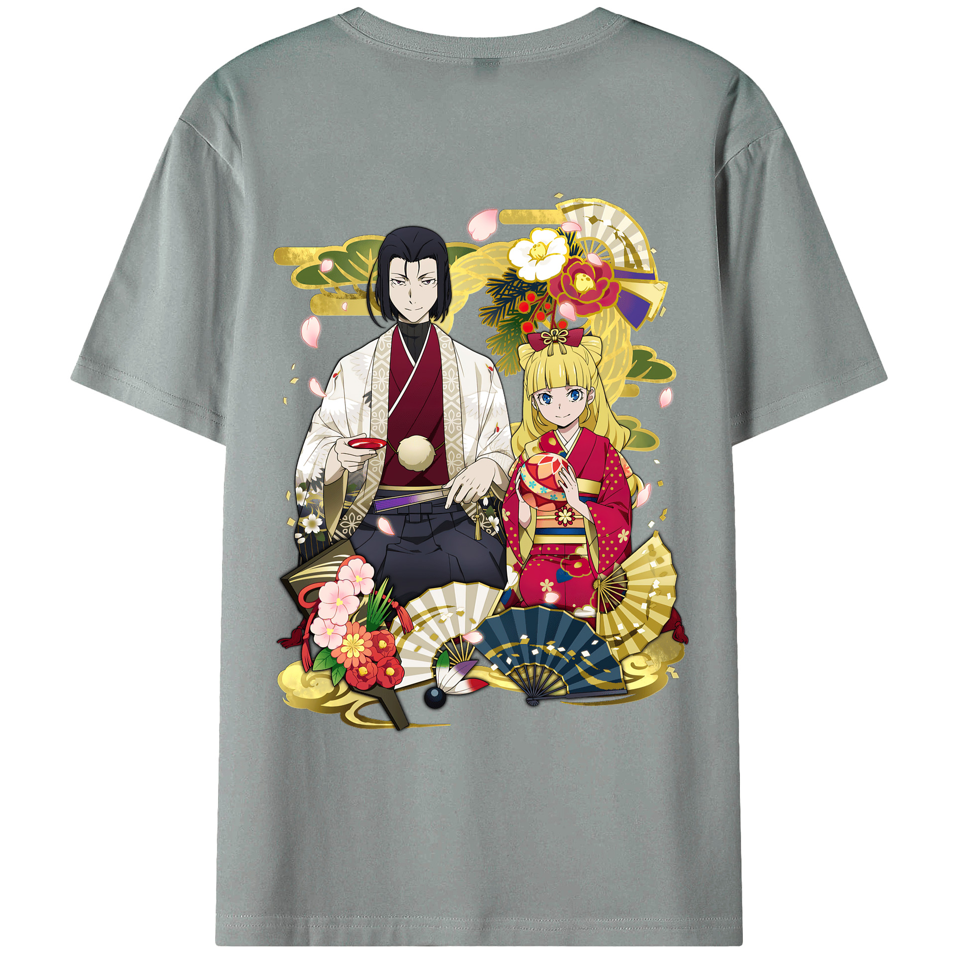 （画像用） 文豪ストレイドッグス Bungo Stray Dogs 綿100％ メンズ半袖Tシャツ（バックプリント） 通気性